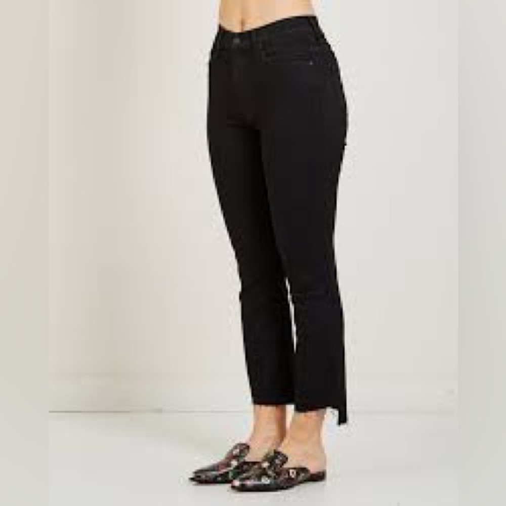 MOTHER Black Straight Leg Jeans